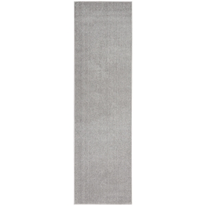 Pemberly Row Contemporary 2' x 6' Silver Grey Outdoor Indoor/Outdoor Rug