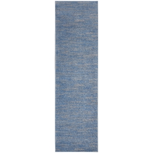 Pemberly Row 2'2&quot x 10' Blue/Grey Outdoor Indoor/Outdoor Rug