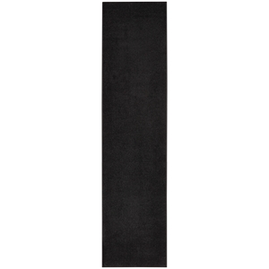 Pemberly Row Contemporary Fabric 2'2&quot x 14 Black Outdoor Rug