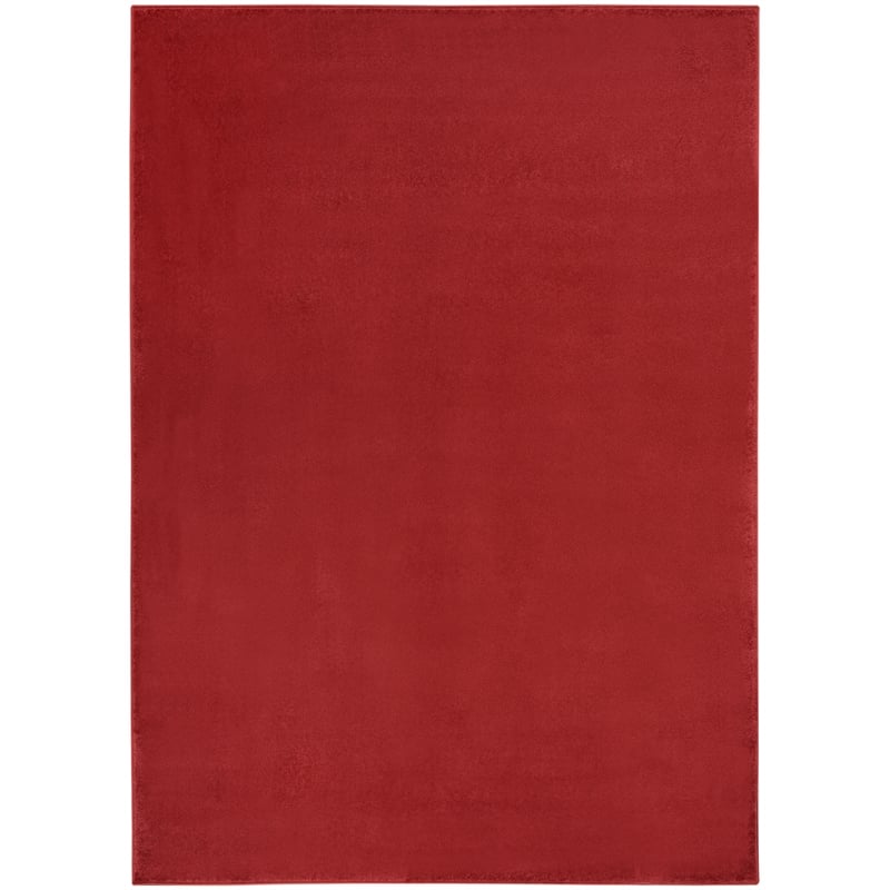 Pemberly Row Contemporary 4' x 6' Brick Red Outdoor Indoor/Outdoor Rug