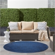 Pemberly Row 6' x ROUND Midnight Blue Outdoor Indoor/Outdoor Rug