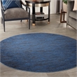 Pemberly Row 6' x ROUND Midnight Blue Outdoor Indoor/Outdoor Rug