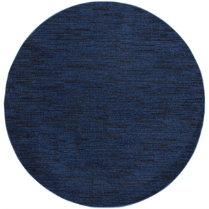 Pemberly Row 6' x ROUND Midnight Blue Outdoor Indoor/Outdoor Rug