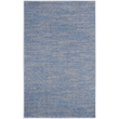 Pemberly Row Contemporary 3' x 5' Blue/Grey Outdoor Indoor/Outdoor Rug
