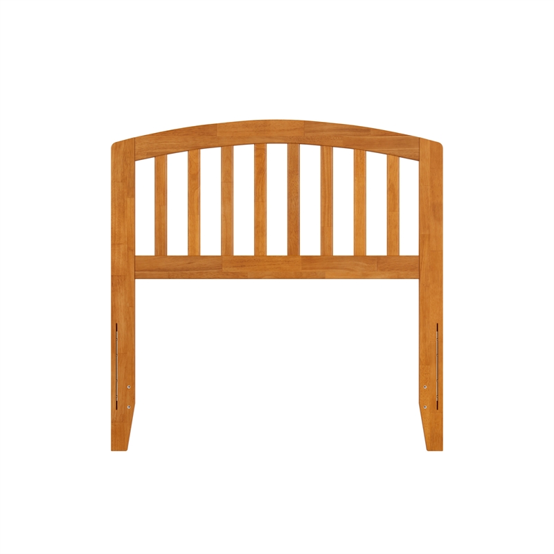 Pemberly Row Contemporary Twin Wood Headboard in Light Toffee