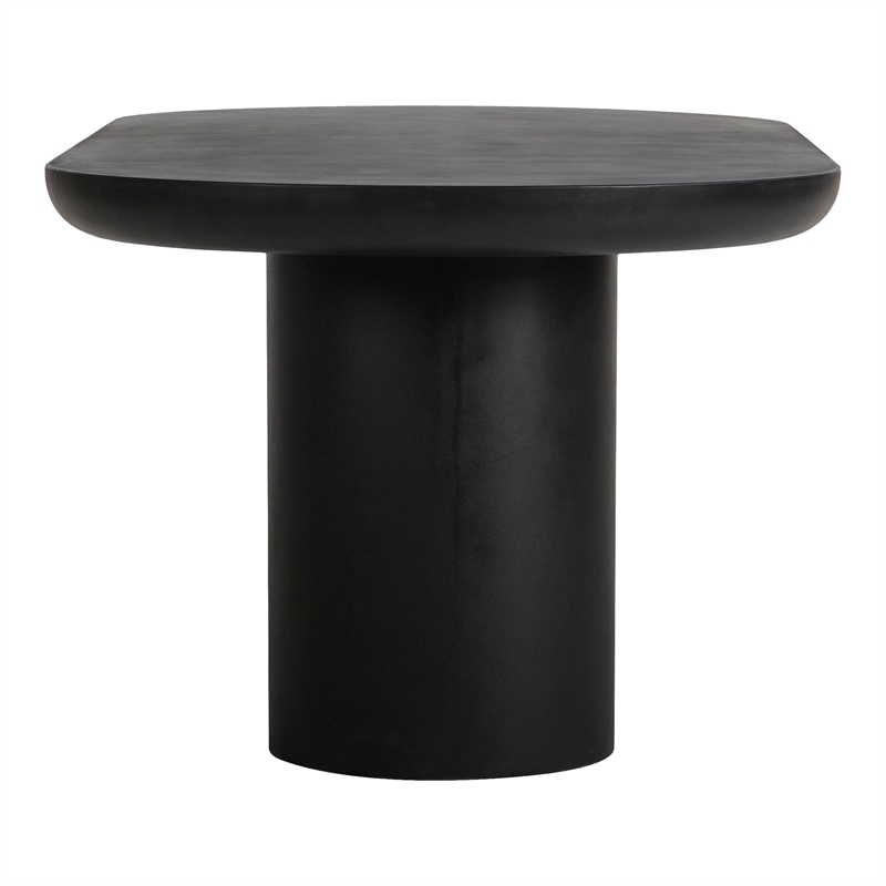 Pemberly Row Contemporary Dining Table Black Stone Dining Tables