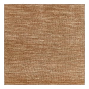 Pemberly Row Modern / Contemporary 5' x Square Rust Fabric Area Rug