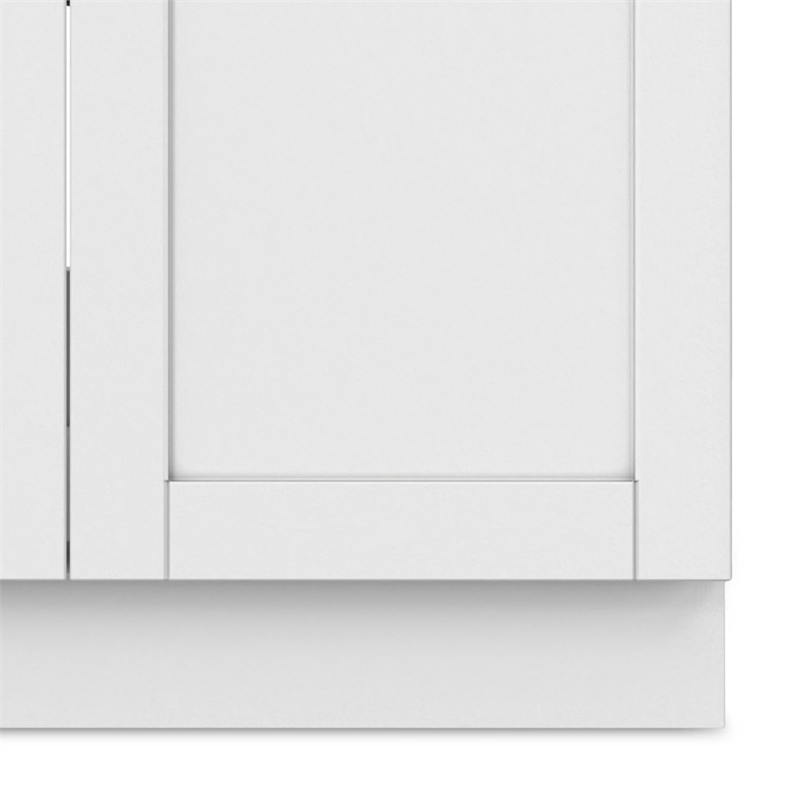 Pemberly Row 28-inch ABS Utility Sink & Cabinet in Pure White