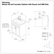 Pemberly Row 28-inch ABS Utility Sink & Cabinet in Pure White