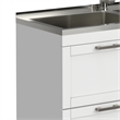 Pemberly Row Contemporary 46-inch Utility Sink & Cabinet in Pure White