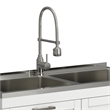 Pemberly Row Contemporary 46-inch Utility Sink & Cabinet in Pure White