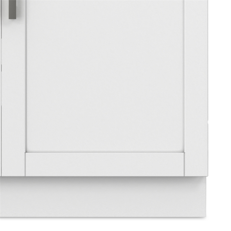 Pemberley Row Melamine Pure White Utility Sink & Cabinet Rectangular Water Resistant 36