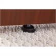 Pemberly Row Left Hand Engineered Wood L-Bow Desk Shell in Hansen Cherry