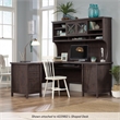 Pemberly Row Engineered Wood 2 Door Credenza Desk Hutch in Coffee Oak