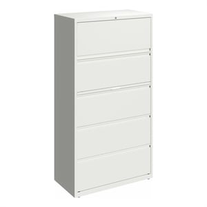 Pemberley Row Metal White Filing Cabinet Rectangular 36&quot Unassembled