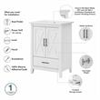 Pemberly Row Engineered Wood Double Vanity Set with Sinks in White Ash
