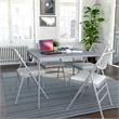 Pemberley Row Resin Gray Card Table Square Foldable 38.5
