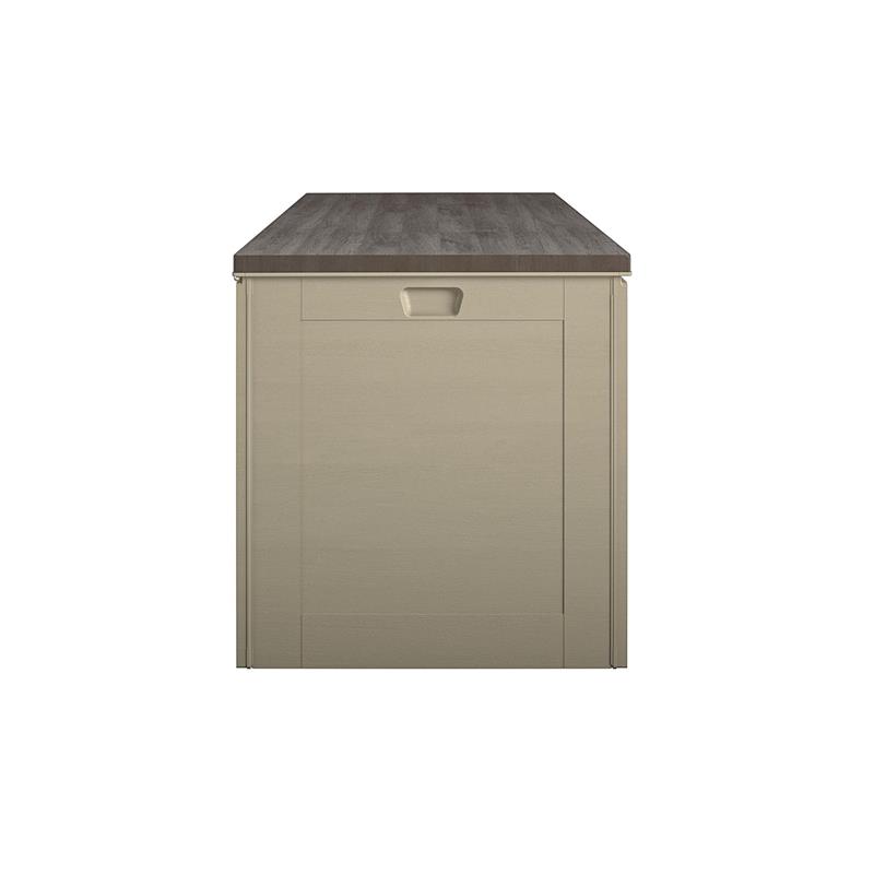 Pemberly Row Outdoor Patio Deck Storage Box Extra Large 180 Gallons in Tan