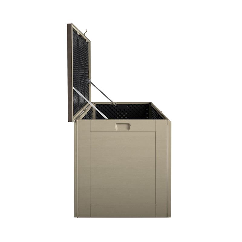 Pemberly Row Outdoor Patio Deck Storage Box Extra Large 180 Gallons in Tan