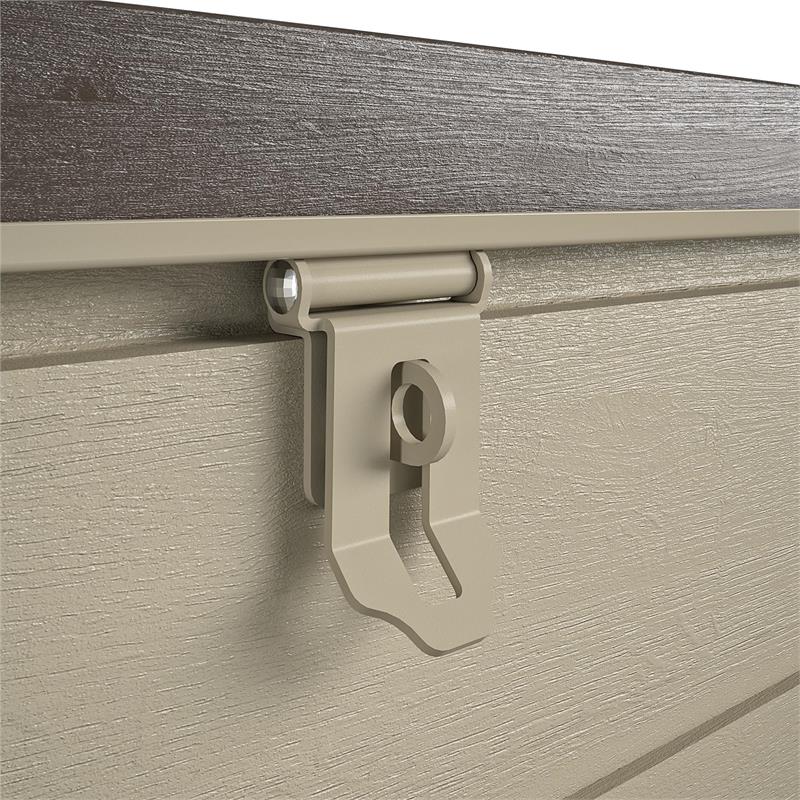 Pemberly Row Outdoor Patio Deck Storage Box Extra Large 180 Gallons in Tan