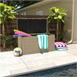 Pemberly Row Outdoor Patio Deck Storage Box Extra Large 180 Gallons in Tan