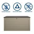 Pemberly Row Outdoor Patio Deck Storage Box Extra Large 180 Gallons in Tan