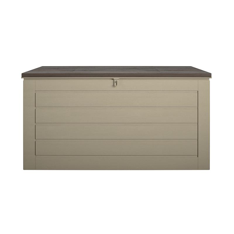 Pemberly Row Outdoor Patio Deck Storage Box Extra Large 180 Gallons in Tan