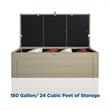Pemberly Row Outdoor Patio Deck Storage Box Extra Large 180 Gallons in Tan