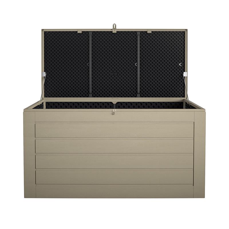 Pemberly Row Outdoor Patio Deck Storage Box Extra Large 180 Gallons in Tan
