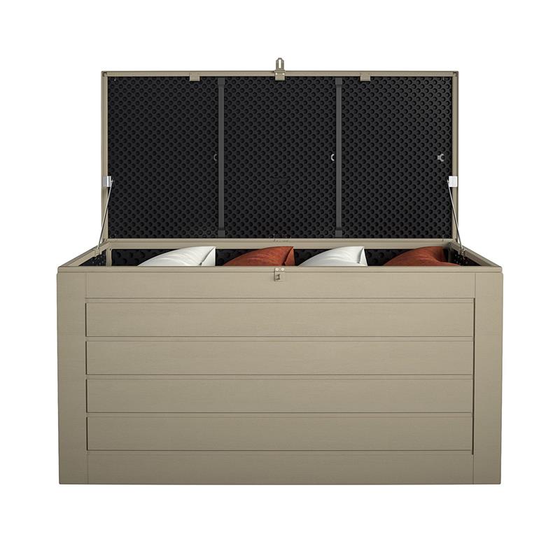 Pemberly Row Outdoor Patio Deck Storage Box Extra Large 180 Gallons in Tan