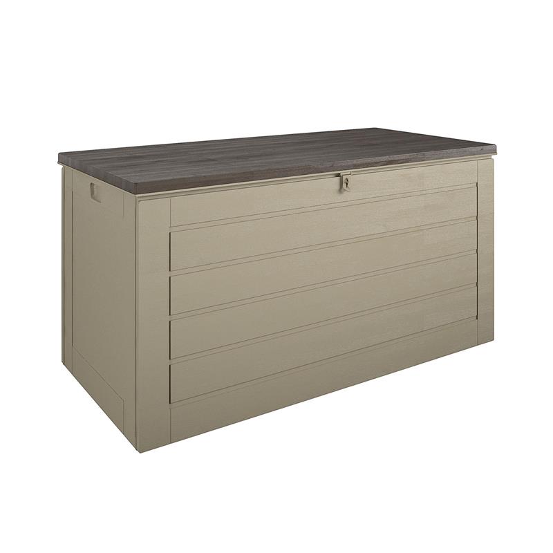 Pemberly Row Outdoor Patio Deck Storage Box Extra Large 180 Gallons in Tan