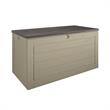 Pemberly Row Outdoor Patio Deck Storage Box Extra Large 180 Gallons in Tan