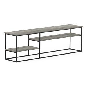 Pemberly Row Engineered Wood TV Stand for TV up to 78&quot in French Oak Gray