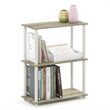 Pemberly Row Turn-N-Tube Wood 3-Tier Shelf Display Rack in Sonoma Oak