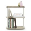 Pemberly Row Turn-N-Tube Wood 3-Tier Shelf Display Rack in Sonoma Oak