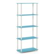 Pemberly Row Turn-N-Tube Engineered Wood 5-Tier Shelf Display Rack in Blue/White