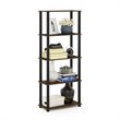 Pemberly Row Engineered Wood 5-Tier Shelf Display Rack in Columbia Walnut