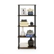 Pemberly Row Engineered Wood 5-Tier Shelf Display Rack in Columbia Walnut
