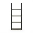 Pemberly Row Engineered Wood 5-Tier Shelf Display Rack in French Oak Gray