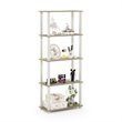 Pemberly Row Turn-S-Tube Engineered Wood 5-Tier Shelf Display Rack in Sonoma Oak