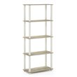 Pemberly Row Turn-S-Tube Engineered Wood 5-Tier Shelf Display Rack in Sonoma Oak