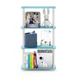 Pemberly Row Turn-N-Tube Engineered Wood 4-Tier Shelf Display Rack in Light Blue