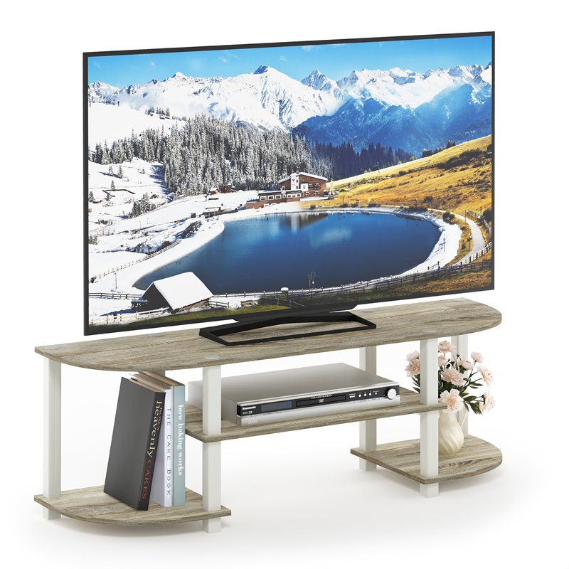 Pemberly Row Wood TV Entertainment Center for TV up to 55