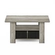 Pemberly Row Wood Coffee Table with Bin Drawer in French Oak Gray/Black