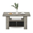 Pemberly Row Wood Coffee Table with Bin Drawer in French Oak Gray/Black