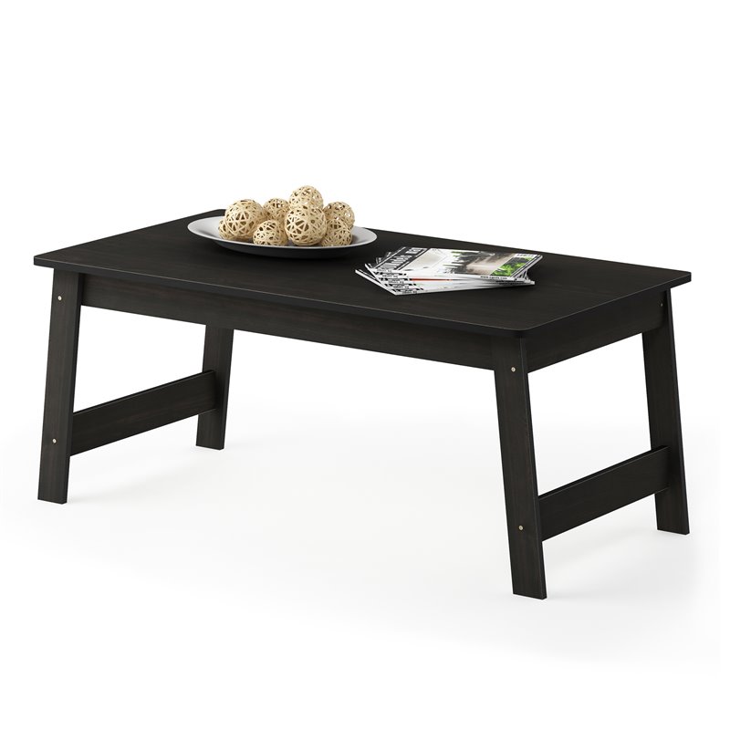 Pemberly Row Contemporary Engineered Wood Beginning Coffee Table in Espresso