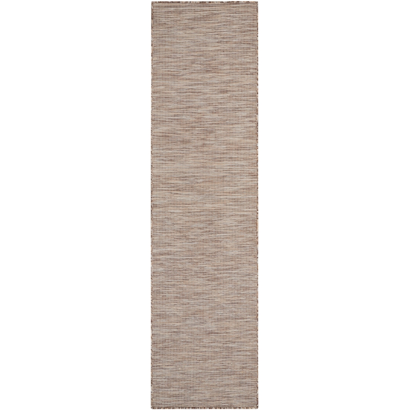 Pemberly Row 8' Runner Beige Fabric Modern Area Rug (8' Runner)
