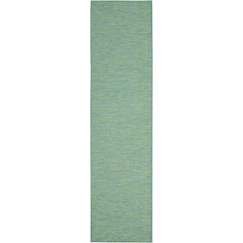 Pemberly Row 8' Runner Blue Green Fabric Modern Area Rug (8' Runner)