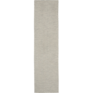 Pemberly Row 8' Runner Light Gray Fabric Modern Area Rug (8' Runner)