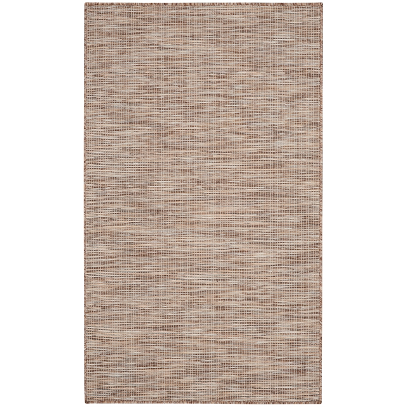 Pemberly Row Contemporary 3' x 5' Beige Fabric Modern Area Rug (3' x 5')